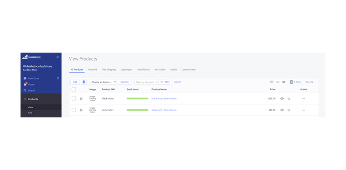 Image 4.2 All Items in Bigcommerce